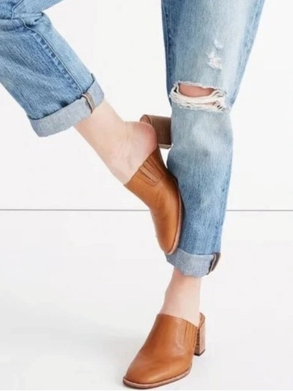 Madewell The Carey Mule in Leather Size 7